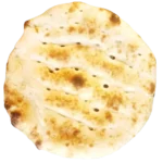A freshly baked plain naan.