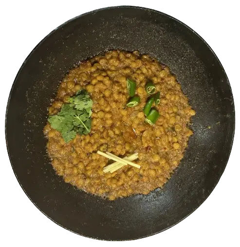 Delicious Daal in Karahi With Freshly Chopped Ginger, Chilies and Coriander